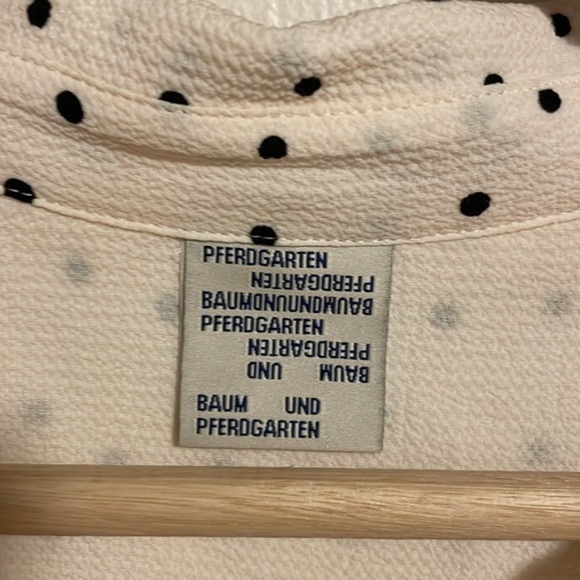 Baum‎ Und Pferdgarten Macy Printed Blouse Women’s Size Medium Polka Dot Cream - Picture 6 of 6